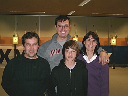 Foto HSV: vlnr: Wolfgang Psenner, Sladian Zoran, Max Hofhacker u Michaela Rhomberg